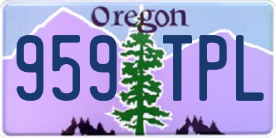 OR license plate 959TPL