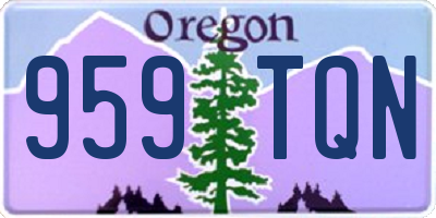 OR license plate 959TQN