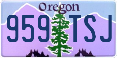 OR license plate 959TSJ