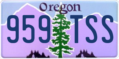 OR license plate 959TSS