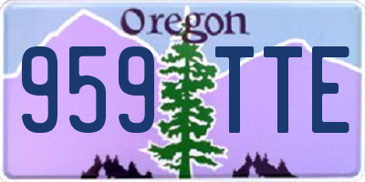 OR license plate 959TTE