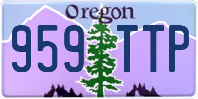 OR license plate 959TTP