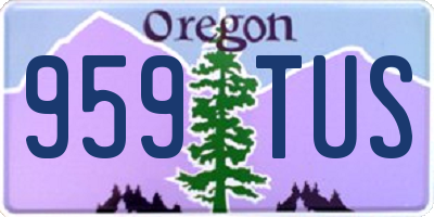 OR license plate 959TUS