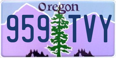 OR license plate 959TVY