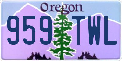 OR license plate 959TWL