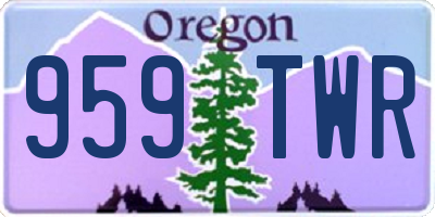 OR license plate 959TWR