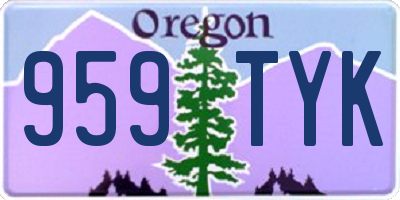 OR license plate 959TYK