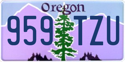 OR license plate 959TZU