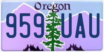 OR license plate 959UAU