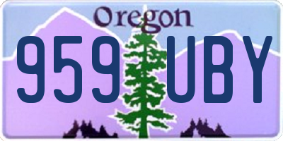 OR license plate 959UBY