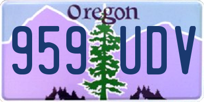 OR license plate 959UDV
