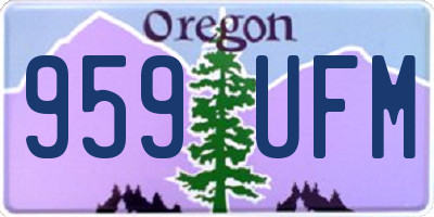 OR license plate 959UFM