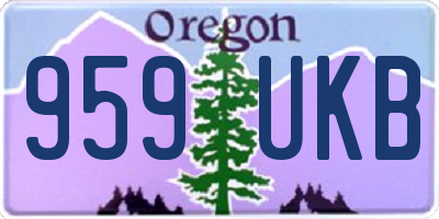 OR license plate 959UKB