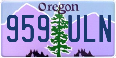 OR license plate 959ULN