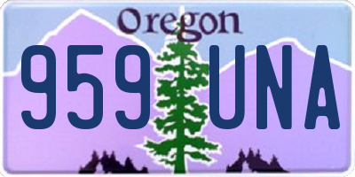 OR license plate 959UNA