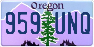 OR license plate 959UNQ