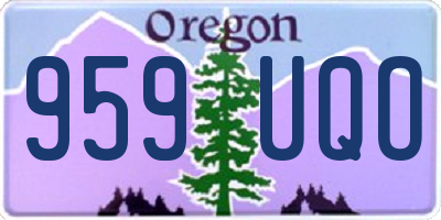 OR license plate 959UQO