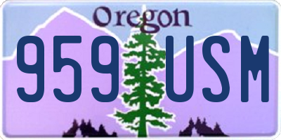 OR license plate 959USM