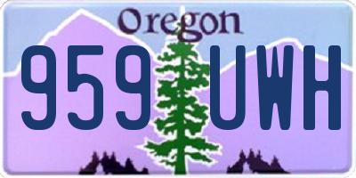 OR license plate 959UWH