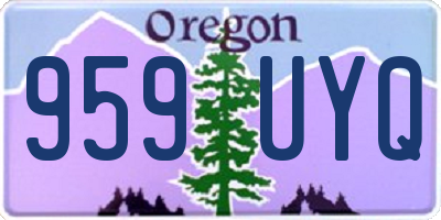 OR license plate 959UYQ
