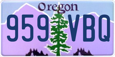 OR license plate 959VBQ