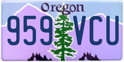 OR license plate 959VCU