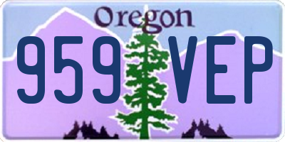 OR license plate 959VEP