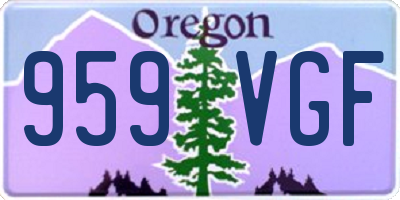 OR license plate 959VGF