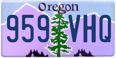 OR license plate 959VHQ