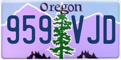 OR license plate 959VJD
