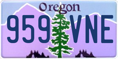 OR license plate 959VNE