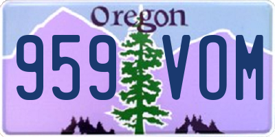 OR license plate 959VOM