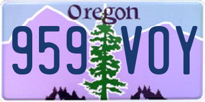 OR license plate 959VOY