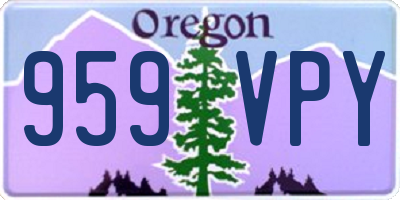 OR license plate 959VPY