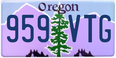 OR license plate 959VTG