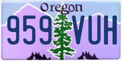 OR license plate 959VUH