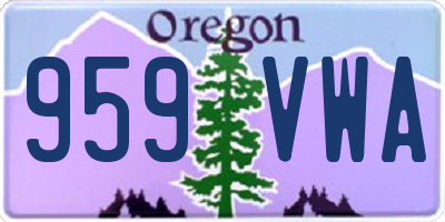 OR license plate 959VWA