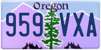 OR license plate 959VXA