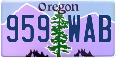 OR license plate 959WAB