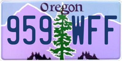 OR license plate 959WFF