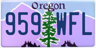 OR license plate 959WFL