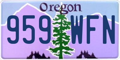 OR license plate 959WFN