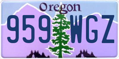 OR license plate 959WGZ