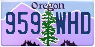 OR license plate 959WHD