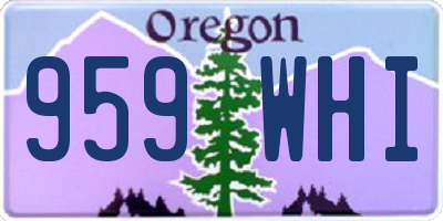 OR license plate 959WHI
