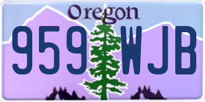 OR license plate 959WJB