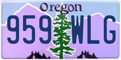 OR license plate 959WLG