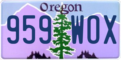 OR license plate 959WOX