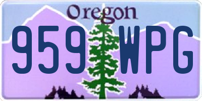 OR license plate 959WPG