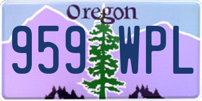 OR license plate 959WPL